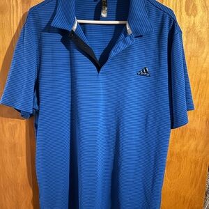 Adidas Men's Polo in Bold Blue Stripes